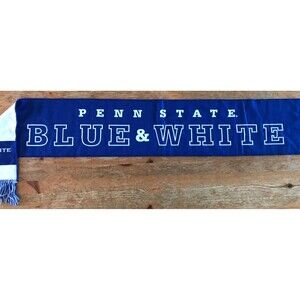 Penn State Nittany Lions Blue & White Society Scarf Adult 60"